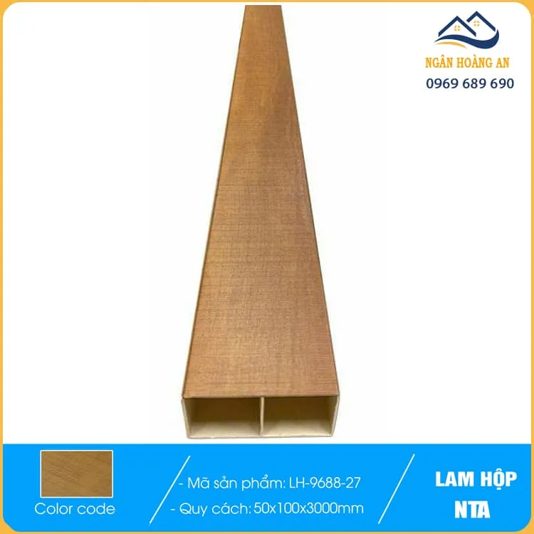 Lam Hộp Giả Gỗ Trang Trí Cầu Thang NTA 50x100 LH-9688